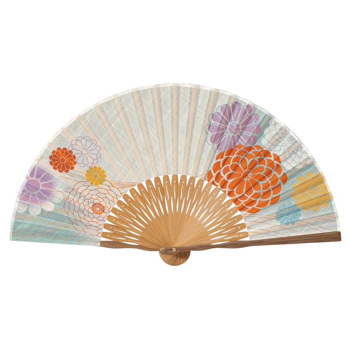 山二 京扇子 舞菊 浅葱 セット