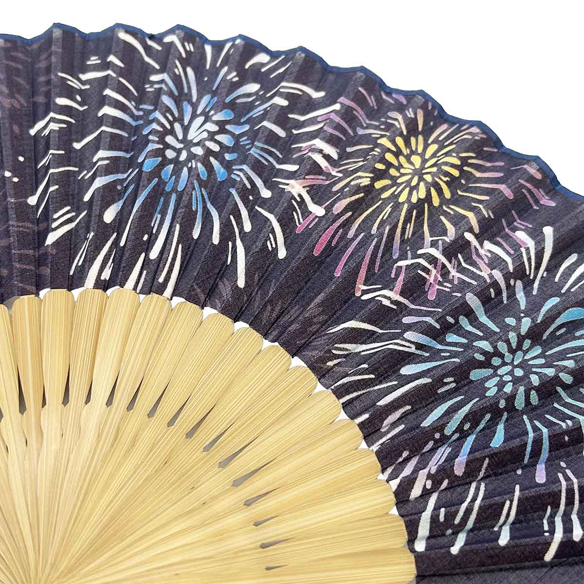 山二 京扇子 夏あかり 紺 セット