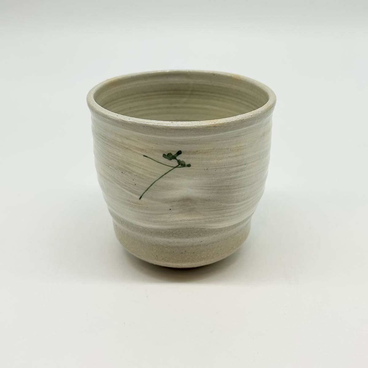 信楽焼　エクボフリーカップ　クローバー