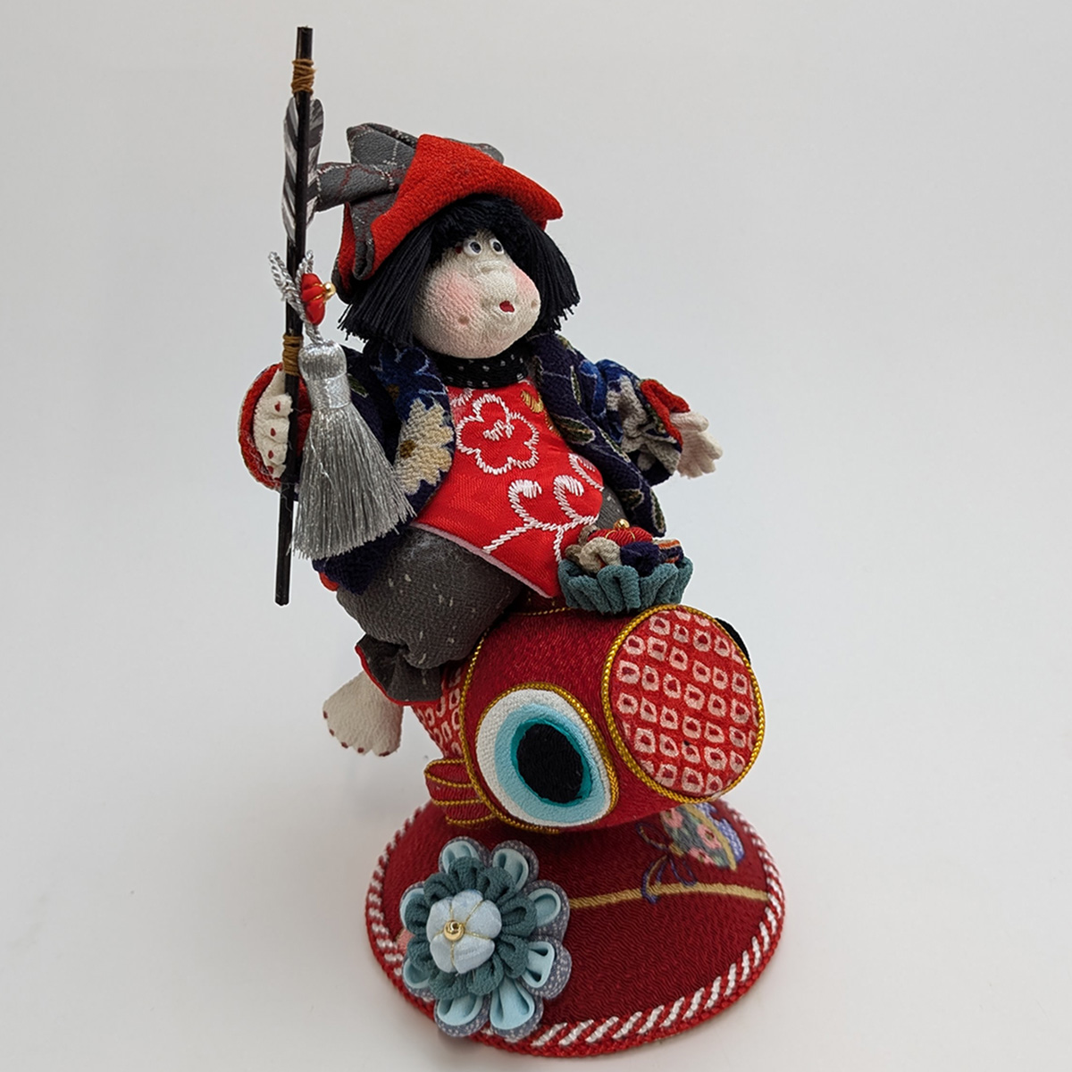 上原　装子作　五月人形　鯉のり童