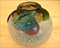 琉球ガラス　土紋三色花器