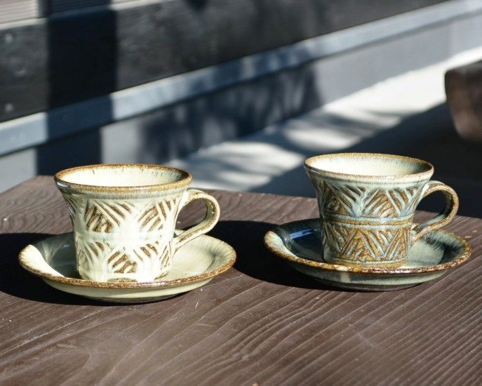 前野智博(ちひろ窯)作 コーヒー碗　筒型