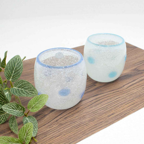 琉球ガラス　泡水玉タルグラス