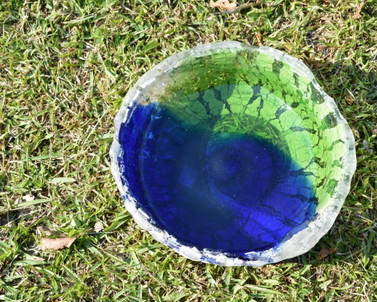 琉球ガラス　土紋浅鉢