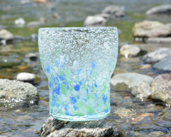 池宮城 善郎作 (煌工房) | 琉球ガラス 気泡の海オリジナルデコ | 和