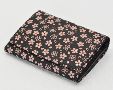 桜　かぶせ折財布