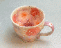 マグカップ　釉彩紅花