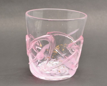 小樽ガラス 桜 グラス