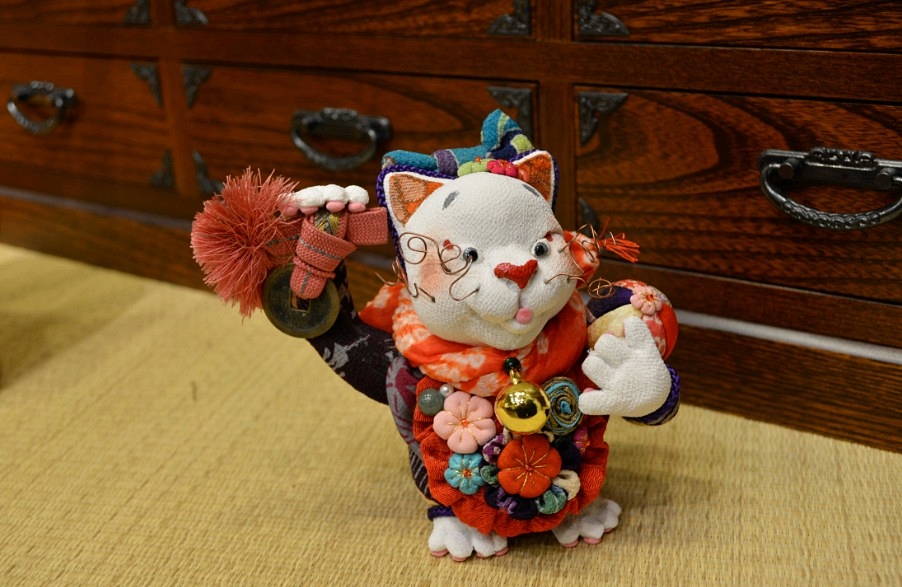 1972] 猫 つままれにゃんこ ベビー 干支 戌 ハンドメイド abitur