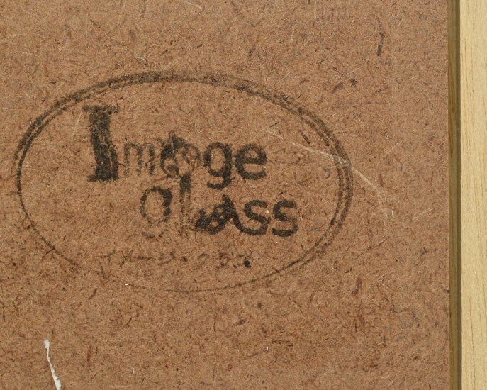 木村　由紀子作　手描きガラス絵　北海道の花シリーズ　「イメージ・グラス」の焼印