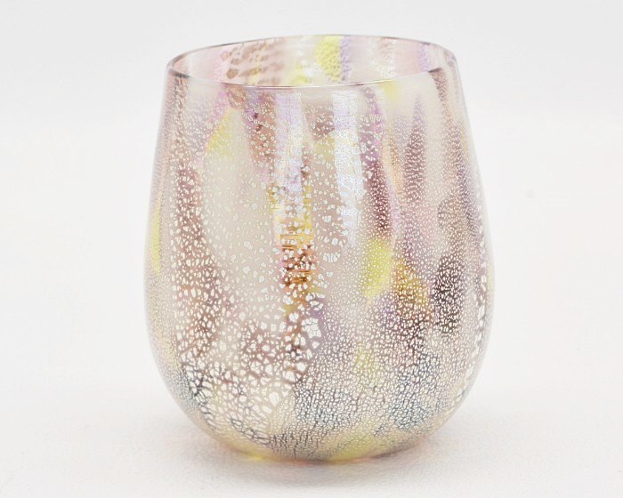 Kim　Glass　Design　小樽ガラス　丸グラス・yaegasumiの正面からのカットです