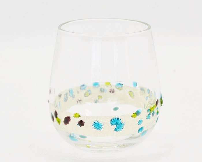 Kim　Glass　Design　小樽ガラス　丸グラス・linoの正面カットです