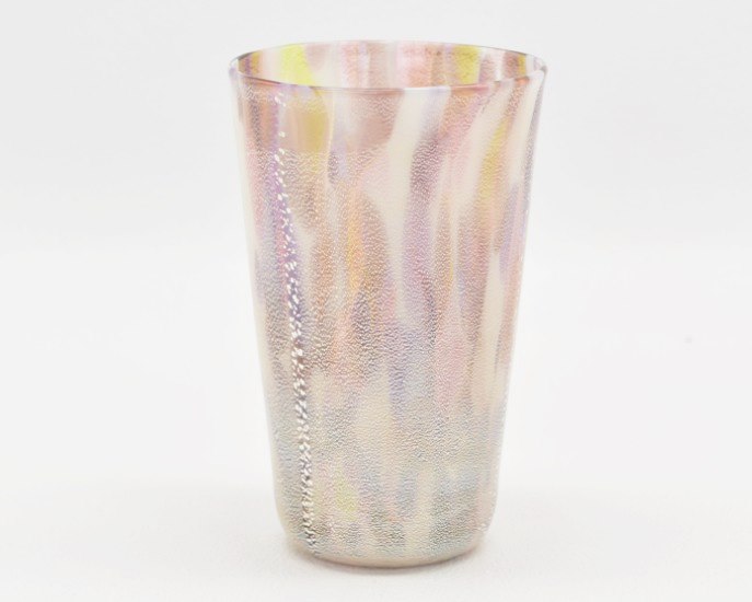 Kim　Glass　Design　小樽ガラス　タンブラー・yaegasumiの正面全体の形