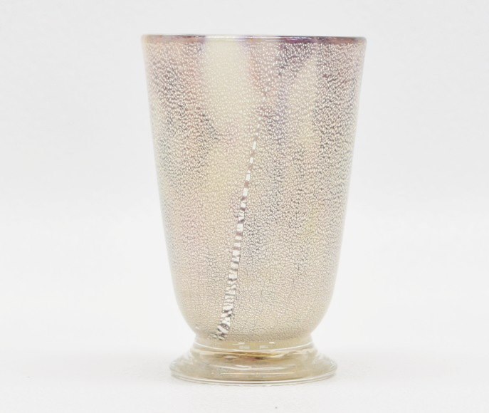 Kim　Glass　Design　小樽ガラス　ぐい呑み(立型)・yaegasumi　正面からの形です