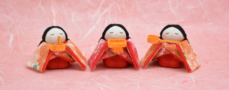 京都ちりめん雛人形 扇面三段わらべ雛 10人揃い