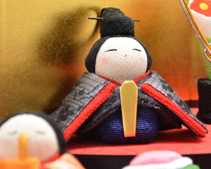 京都ちりめん雛人形 扇面三段わらべ雛 10人揃い