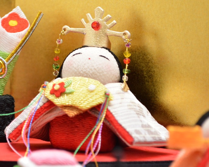 京都ちりめん雛人形 扇面三段わらべ雛 10人揃い