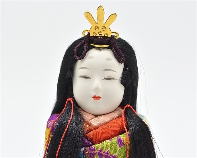 京都くろちく　木目込雛人形　桃扇立雛　7