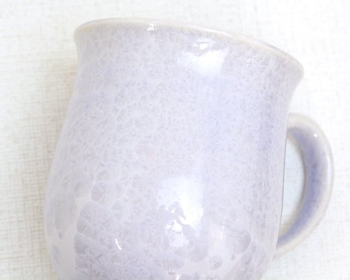 京焼　マグカップ 花結晶　紫　4
