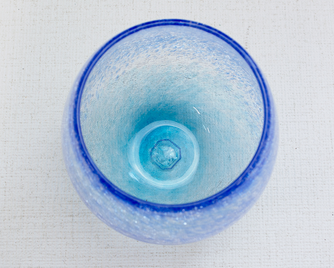 富良野うちひびガラス　タルグラス　ブルー1