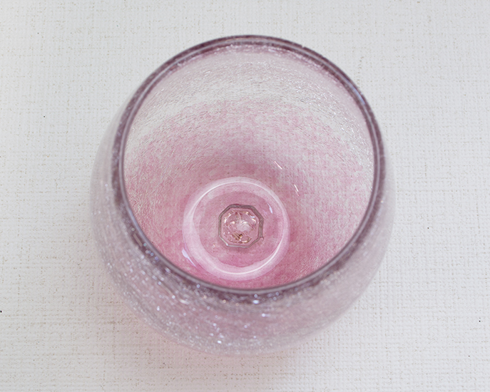 富良野うちひびガラス　タルグラス　ピンク1